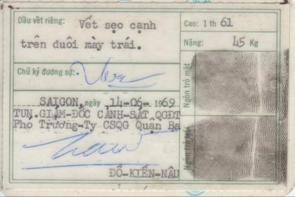 Identification card - Issued to Nguyen Vu Vinh 02