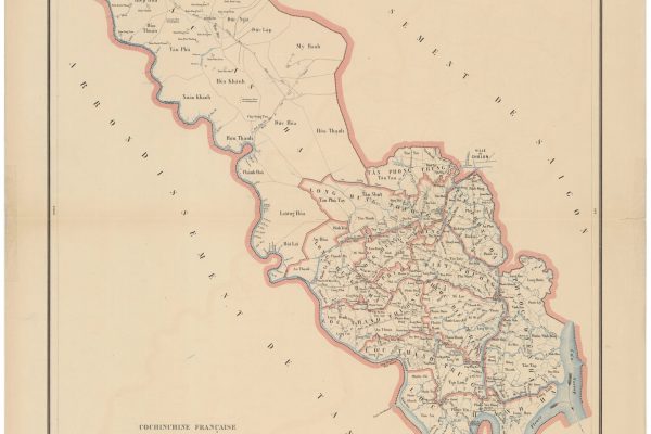 Arrondissement de Cholon 1882

https://gallica.bnf.fr/ark:/12148/btv1b53169710h/f1.item.r=carte%20topographique%20cochinchine

Title :  
Cochinchine française. Plan topographique de l'arrondissement de Cholon / publié sous la direction de M. Bataille, ... 
Author :  
Bataille (18..-19..? ; ingénieur). Collaborateur 
Publisher :  
(Paris) 
Publication date :  
1882 
Subject :  
Ch? L?n 
Type :  
map 
Type :  
image 
Type :  
still image 
Language :  
french 
Language :  
français 
Format :  
1 flle : en 3 coul. ; 93 x 65 cm 
Format :  
image/jpeg 
Format :  
Nombre total de vues : 1 
Description :  
Échelle(s) : 1:100 000 
Rights :  
public domain 
Identifier :  
ark:/12148/btv1b53169710h 
Source :  
Bibliothèque nationale de France, département Cartes et plans, GE SH 19 PF 1 QUATER DIV 21 P 33 
Cover :  
Viêt Nam 
Relationship :  
Notice de recueil : http://catalogue.bnf.fr/ark:/12148/cb450129083 
Relation :  
Appartient à : [Division 21 du portefeuille 1 QUATER du Service hydrographique de la marine consacrée à l'Indochine] ; 33 
Relationship :  
http://catalogue.bnf.fr/ark:/12148/cb407463808 
Provenance :  
Bibliothèque nationale de France 
Date of online availability :  
22/10/2018