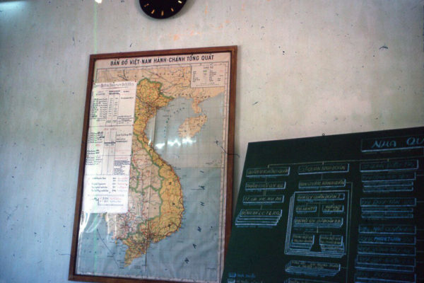 1962 SAIGON VIETNAM WAR ERA 35 MM SLIDE WAR ROOM w MAP & CHARTS